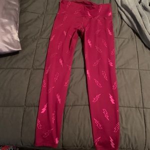 Old Navy pink lightening athletic leggings